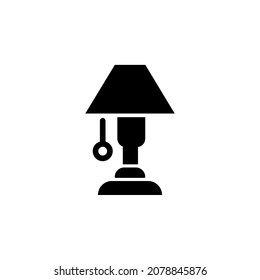 Lamp With Glyph Icon Illustration