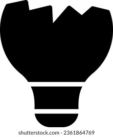 lamp glyph icon illustration vector