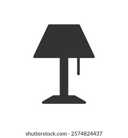 Lamp glyph icon. Vector illustration