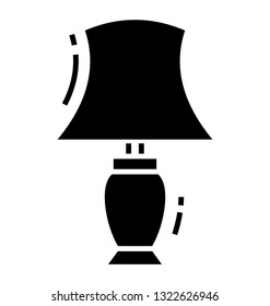Lamp glyph vector icon 