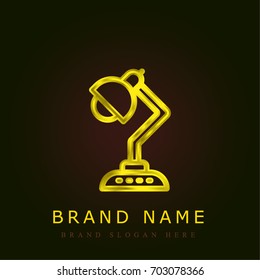 Lamp golden metallic logo