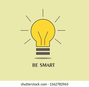 Lamp graphic design ilustration . It refers to motivation the person so that he or she would be smarter.