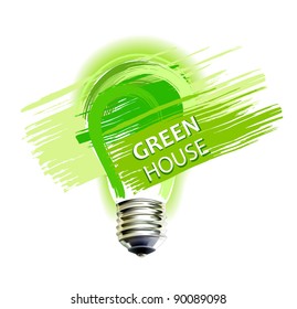 Lamp green abstract illustration
