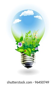 Lamp green abstract illustration
