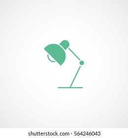 Lamp Green Flat Icon On White Background