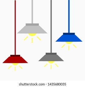 lamp hanging with four color cable