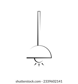 lamp hanging single icon vector illustration eps