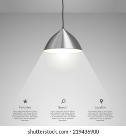 Lamp Hanging. Vector illustration