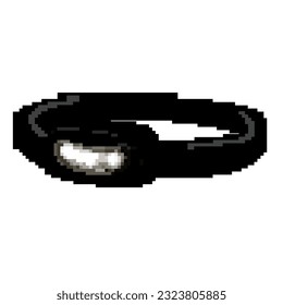 lamp headlamp flashlight game pixel art retro vector. bit lamp headlamp flashlight. old vintage illustration