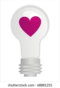 lamp with heart inside
