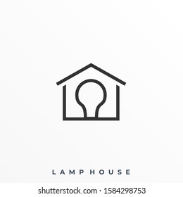 Lamp House Illustration Vector Template. Suitable for Creative Industry, Multimedia, entertainment, Educations, Shop, and any related business