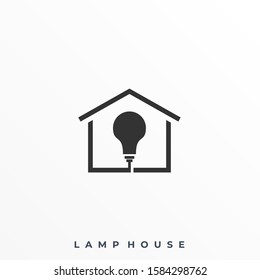Lamp House Illustration Vector Template. Suitable for Creative Industry, Multimedia, entertainment, Educations, Shop, and any related business