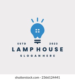 Logo des Lampenhauses, Vektorsymbol zur Illustration von Hipster Vintage Retro