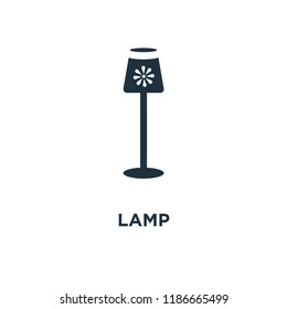 Lamp icon. Black filled vector illustration. Lamp symbol on white background. Can be used in web and mobile.