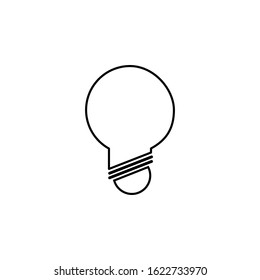 lamp icon black idea vector illustration