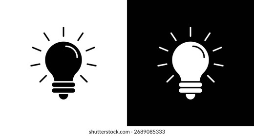 Icono de la lámpara. El Vector de silueta negro