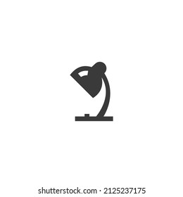 Icono de la lámpara Gráfico de vectores blanco y negro