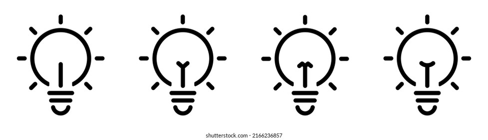 Lamp Icon. Bulb Light Icon Vector. Bulb Inspiration Icon. Bulb Idea Icon Vector Illustration