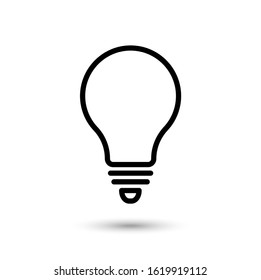 Lamp icon. Bulb vector icon.