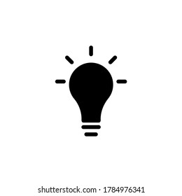 lamp icon, business idea, vector illustration.