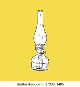 Lamp Icon by firtinali, Detailed drawing, Fast Food Concept, Sketch and Vintage style. - Vector