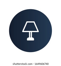 Lamp icon with circle background