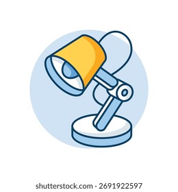 Icono de la lámpara de Ilustración vectorial limpia y moderna