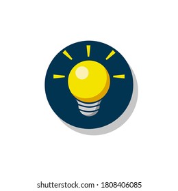 diseño de icono de lámpara. Diseño de iconos de estilo plano para aplicaciones web o móviles. diseño de iconos de luz coloreada
