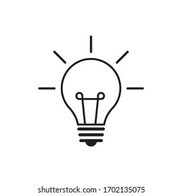 Lampensymbol-Design einzeln auf weißem Hintergrund