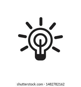 lamp icon design logo vector in white background