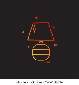 Lamp icon design vector