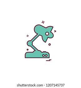 Lamp icon design vector 