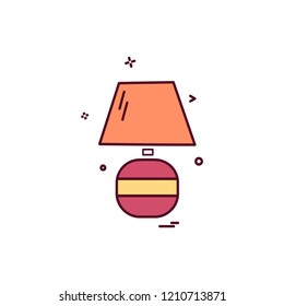 Lamp icon design vector