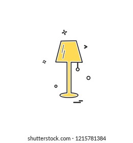 Lamp icon design vector