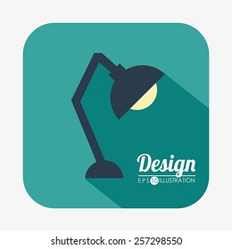 lamp icon design, vector illustration eps10 graphic 