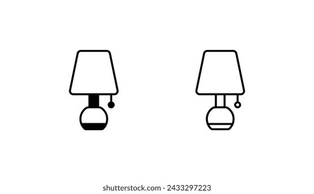 Lamp icon design with white background stock illustration
