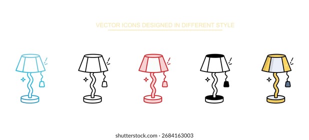 Lamp icon design with white background stock illustration