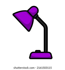 Lamp Icon. Editable Bold Outline With Color Fill Design. Vector Illustration.