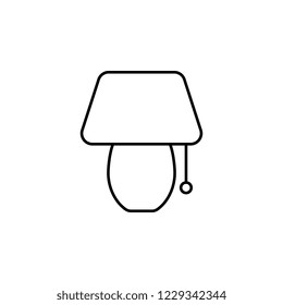 lamp icon. Element of outline furniture icon. Thin line icon for website design and development, app development. Premium icon