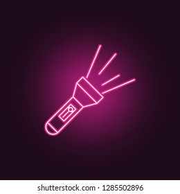 lamp icon. Elements of Crime Investigation in neon style icons. Simple icon for websites, web design, mobile app, info graphics