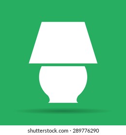 lamp icon. Flat design style eps 10