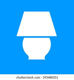 lamp icon. Flat design style eps 10