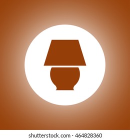 lamp icon. Flat design style eps 10