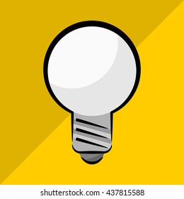 Lamp icon. Flat design. Vector illustration