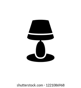 Lamp Icon in Flat & Glyph Style As A Sign or Symbol Isolated on White Background. 