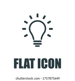 Lamp icon. Flat illustration isolated vector sign symbol