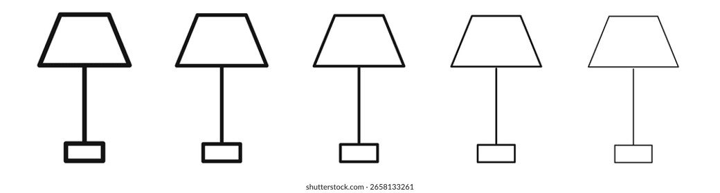 Ícone de lâmpada ilustração plana definir logotipo