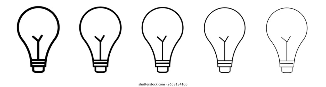 Icono de la lámpara plana ilustración set logo