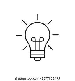 Lamp icon Flat illustration sign