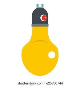 Lamp icon flat isolated on white background vector illustration